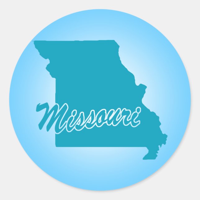 Staat Missouri Runder Aufkleber (Vorderseite)