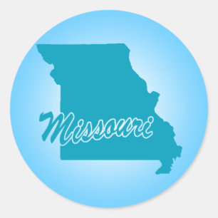 Staat Missouri Runder Aufkleber
