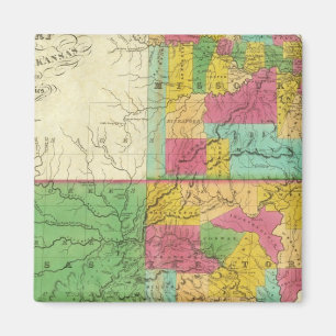 Staat Missouri und Gebiet Arkansas Magnet