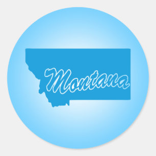 Staat Montana Runder Aufkleber
