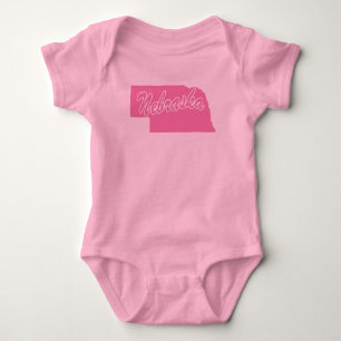 Staat Nebraska Form Baby Bodysuit Strampler