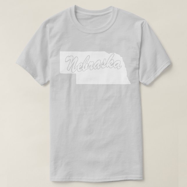 Staat Nebraska Form T - Shirt (Design vorne)