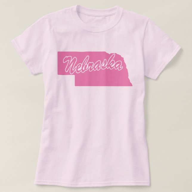 Staat Nebraska Form T - Shirt (Design vorne)