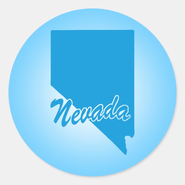 Staat Nevada Klassischer Rundsticker Runder Aufkleber (Vorderseite)