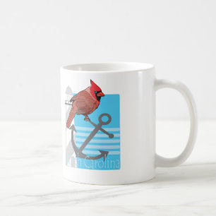 Staat nördlich von Carolina vogel, Leuchtturm Kaffeetasse