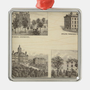 Staat-Normalschulen und Staat-Universität Silbernes Ornament