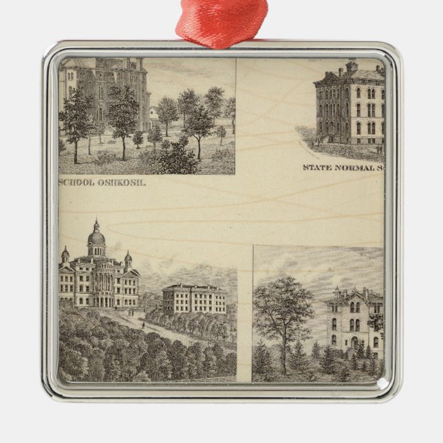 Staat-Normalschulen und Staat-Universität Silbernes Ornament (Vorne)