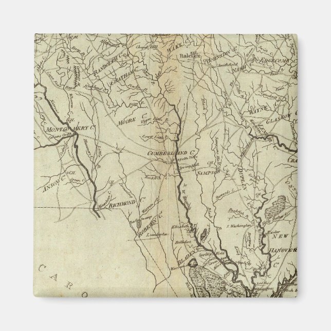 Staat North Carolina 2 Magnet (Vorne)