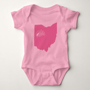 Staat Ohio Shape Baby Bodysuit Strampler