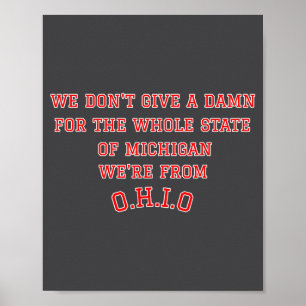 Staat Ohio, wir scheißen auf Michigan Poster