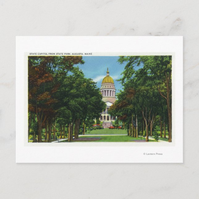 Staat Park Blick auf das Staat Hauptstadt Gebäude Postkarte (Vorderseite)