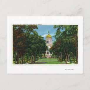 Staat Park Blick auf das Staat Hauptstadt Gebäude Postkarte