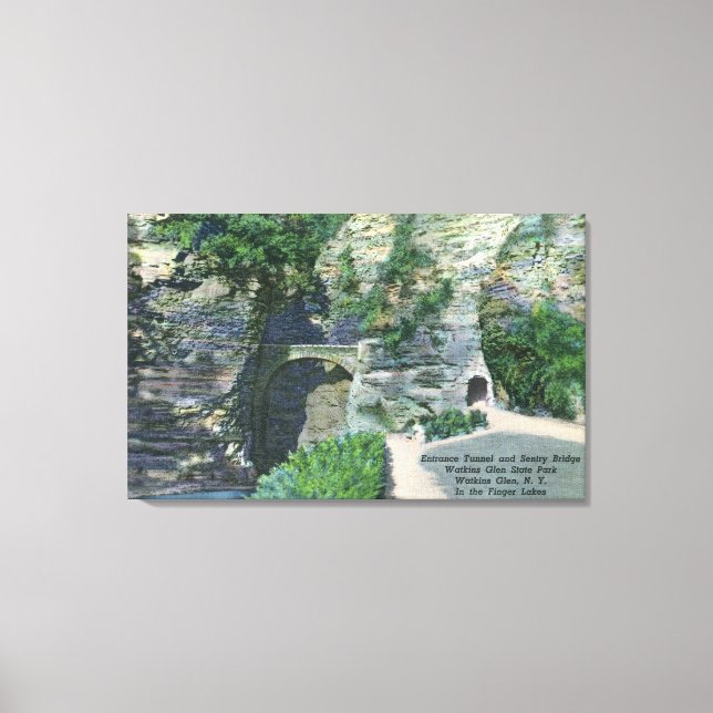 Staat Park Eingang Tunnel und Sentry Bridge Leinwanddruck (Vorderseite)