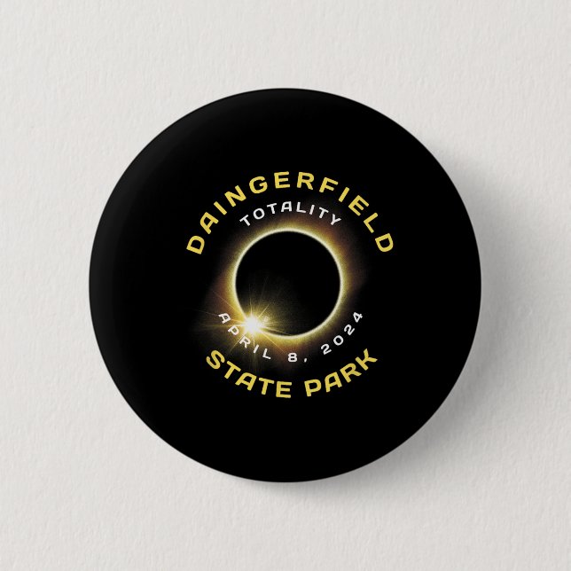 Staat Park Texas Solar Eclipse 8. April 2024 Button (Vorderseite)