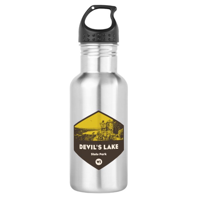 Staat Park Wisconsin Edelstahlflasche (Vorderseite)