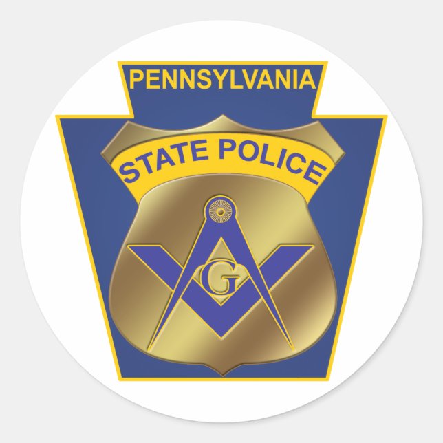 Staat Pennsylvania Runder Aufkleber (Vorderseite)