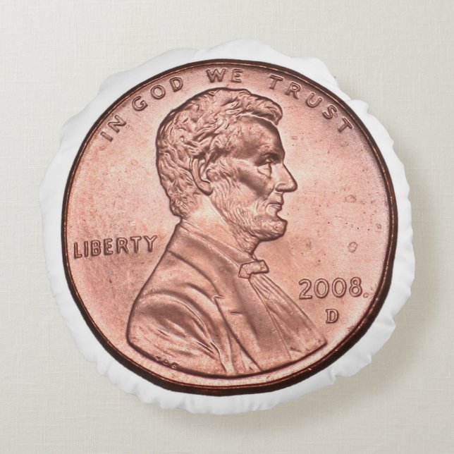Staat-Penny Rundes Kissen (Rückseite)