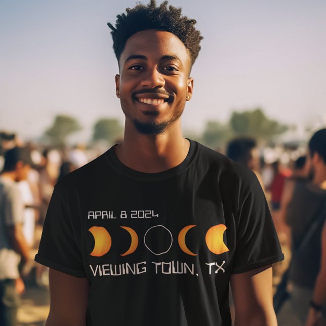 Staat personalisierte Stadt Gesamtsolaristin 2024 T-Shirt (Solar Eclipse T Shirt )