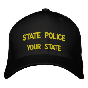 STAAT POLICE (HINZUFÜGEN SIE IHREN STAAT) BESTICKTE KAPPE