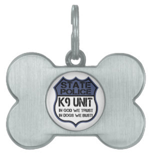 Staat Police K9 Referat Gott Wir vertrauen Motto Tiermarke
