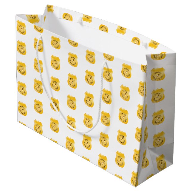 Staat Pooper Babydusche Große Geschenktüte (Rückseite Schrägansicht)