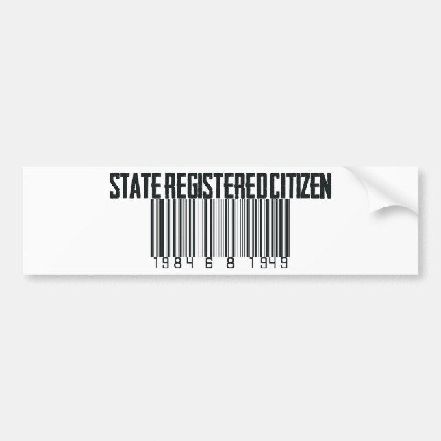 Staat registriert autoaufkleber (Vorne)