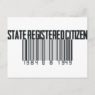 Staat registriert postkarte
