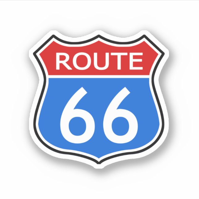 Staat Route 66 Reisen Aufkleber (Vorderseite)