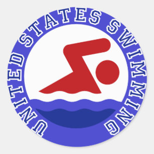 Staat-Schwimmen Runder Aufkleber