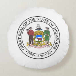 Staat Siegel Delaware Rundes Kissen