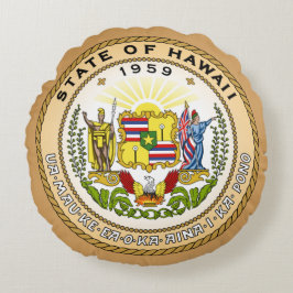 Staat Siegel Hawaii Rundes Kissen