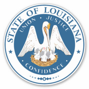 Staat Siegel Louisiana Aufkleber