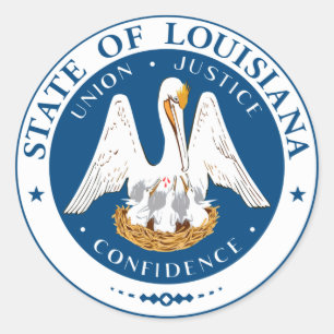 Staat Siegel Louisiana Runder Aufkleber