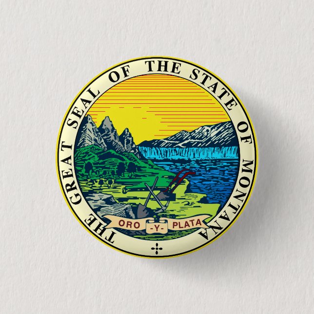 Staat Siegel Montana (USA) Button (Vorderseite)