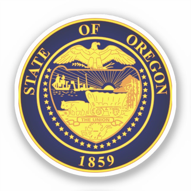 Staat Siegel Oregon Aufkleber (Vorderseite)