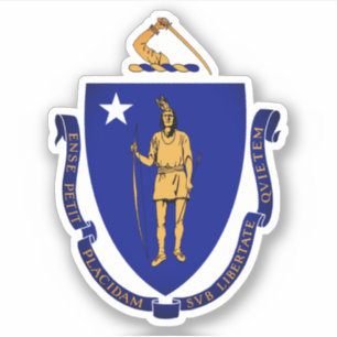 Staat Siegel von Massachusetts Aufkleber