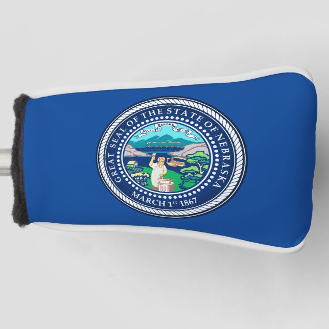 Staat Siegel von Nebraska Golf Head Cover Golf Headcover (Vorderseite)