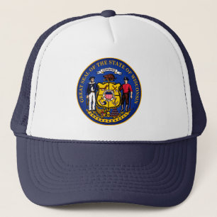 Staat Siegel Wisconsin Truckerkappe