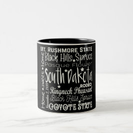 Staat/South Dakota Zwei-Tone-Kaffee-Tasse Zweifarbige Tasse