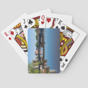 Staat Straßenbrücke durch den Fluss Milwaukee Spielkarten