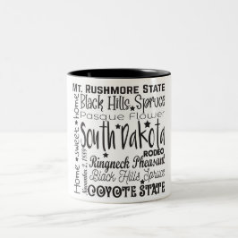 Staat/Süddakota Zweifarbige Tasse