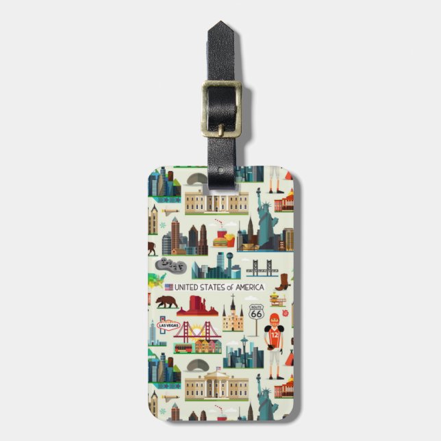 Staat-Symbol-Muster Gepäckanhänger (Vorderseite vertikal)