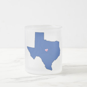 Staat Tasse/Texas-Zuhause ist das Herz Mattglastasse