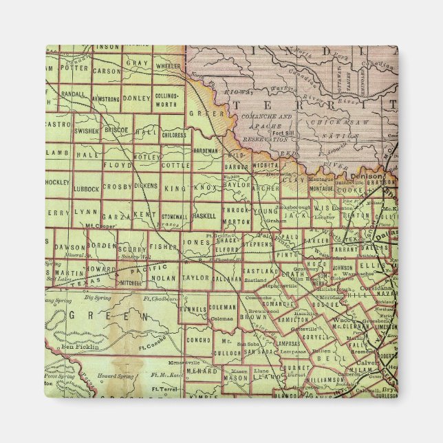 Staat Texas 3 Magnet (Vorne)