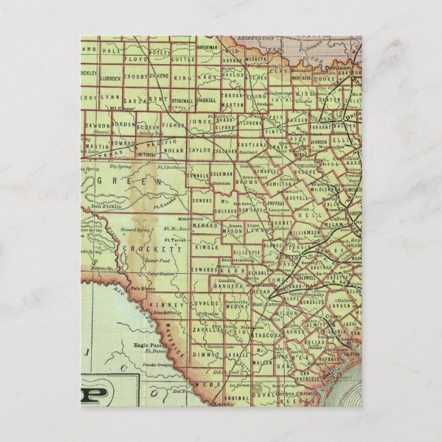 Staat Texas 3 Postkarte (Vorderseite)