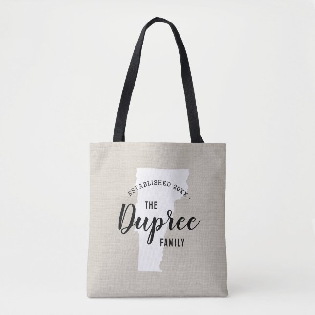 Staat Tote Bag der Familie Vermont Tasche (Vorderseite)