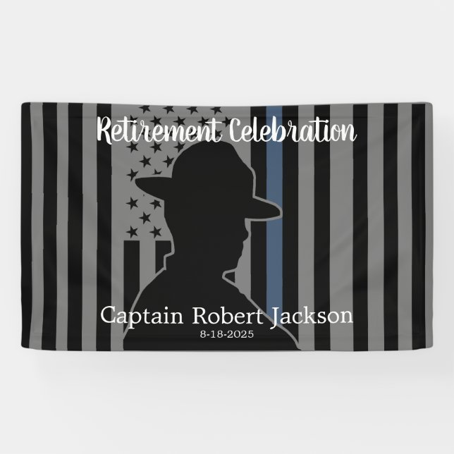 Staat Trooper Highway Patrol US Flag Retirement Banner (Horizontal)
