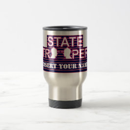 Staat Trooper Travel Mug 2018 (Name einfügen) Reisebecher