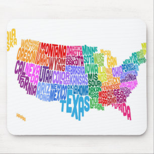 Staat-Typografie-Textabbildung Mousepad