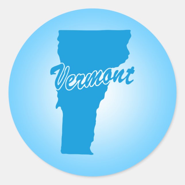 Staat Vermont Classic Round Aufkleber (Vorderseite)